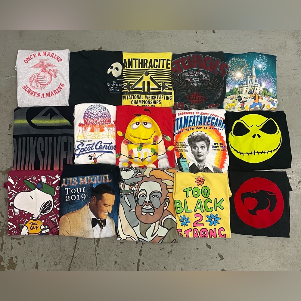 Vintage Graphic T Shirts Random Lot of 5 Mixed 80’s 90’s Y2K Used
